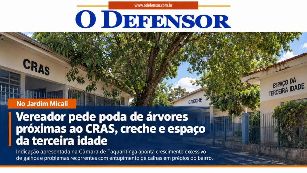 No Jardim Micali: Vereador pede poda de árvores próximas ao CRAS, creche e espaço da terceira idade
