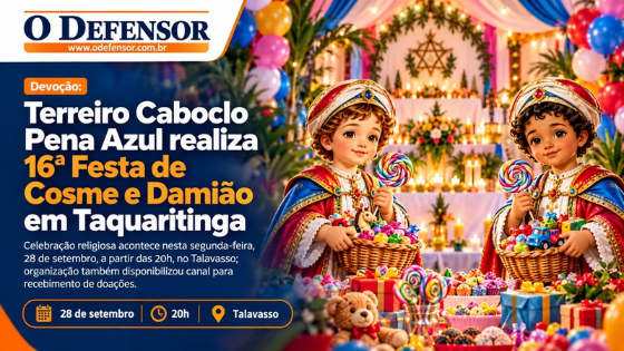 Devoção: Terreiro Caboclo Pena Azul realiza 16ª Festa de Cosme e Damião em Taquaritinga