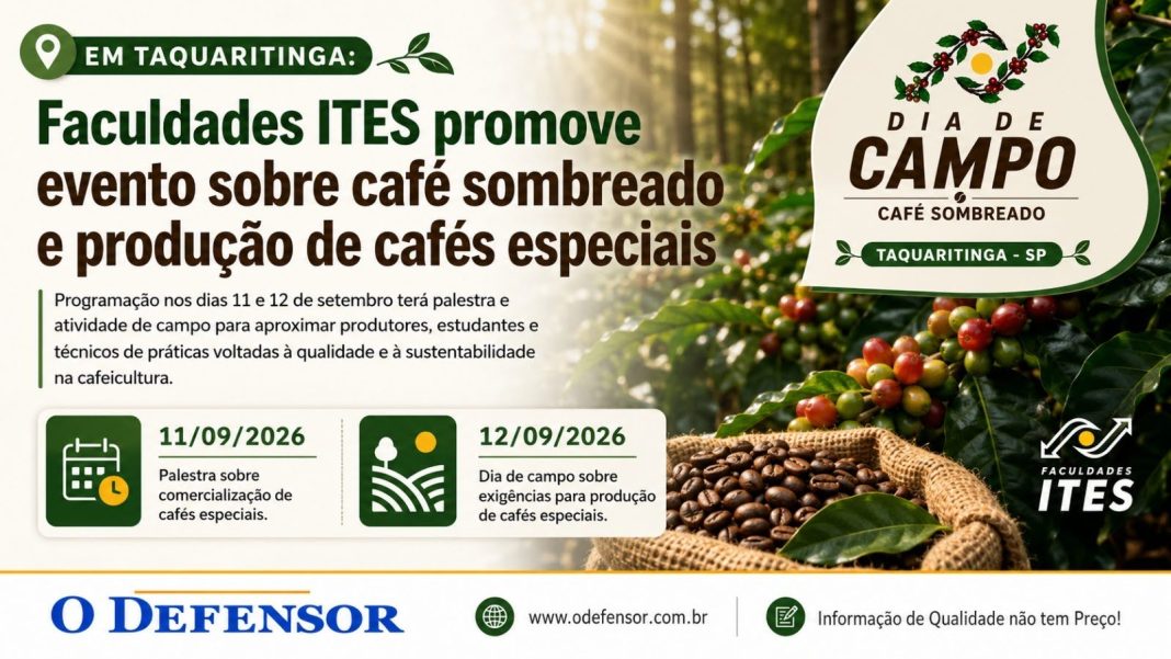 Em Taquaritinga: Faculdades ITES promove evento sobre café sombreado e produção de cafés especiais