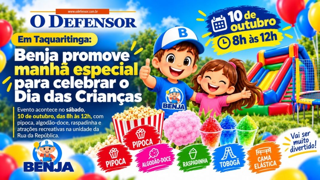 Em Taquaritinga: Benja promove manhã especial para celebrar o Dia das Crianças