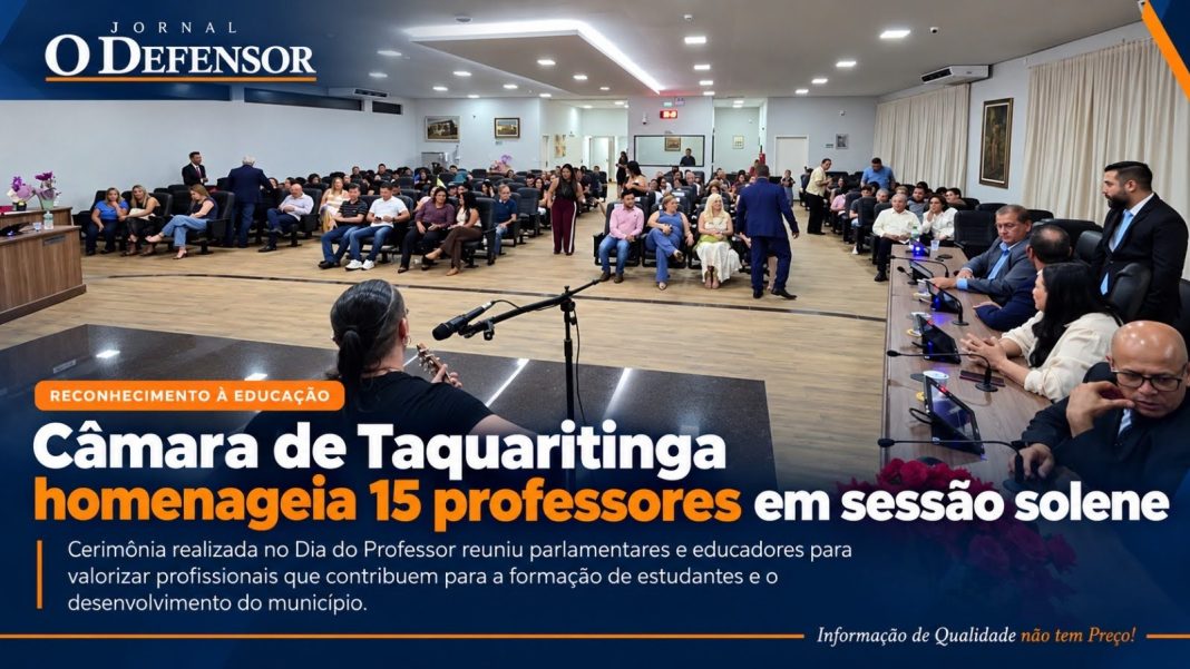 Reconhecimento à educação: Câmara de Taquaritinga homenageia 15 professores em sessão solene