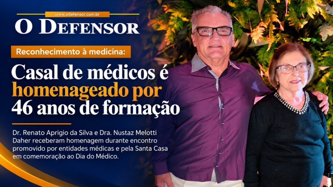 Reconhecimento à medicina: Casal de médicos é homenageado por 46 anos de formação