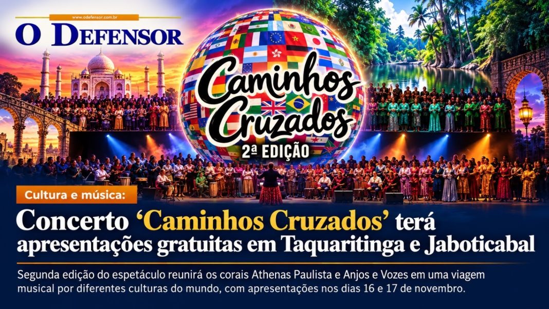 Cultura e música: Concerto ‘Caminhos Cruzados’ terá apresentações gratuitas em Taquaritinga e Jaboticabal