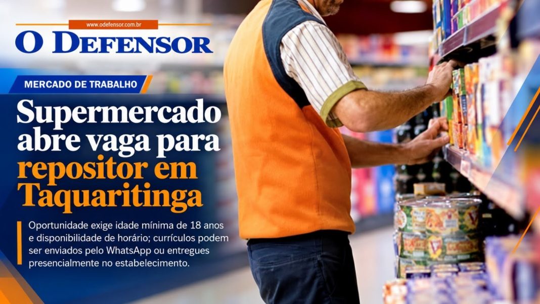 Mercado de Trabalho: Supermercado abre vaga para repositor em Taquaritinga