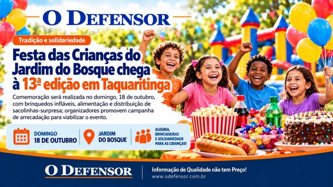 Tradição e solidariedade: Festa das Crianças do Jardim do Bosque chega à 13ª edição em Taquaritinga