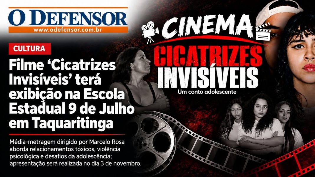 Cultura: Filme ‘Cicatrizes Invisíveis’ terá exibição na Escola Estadual 9 de Julho em Taquaritinga