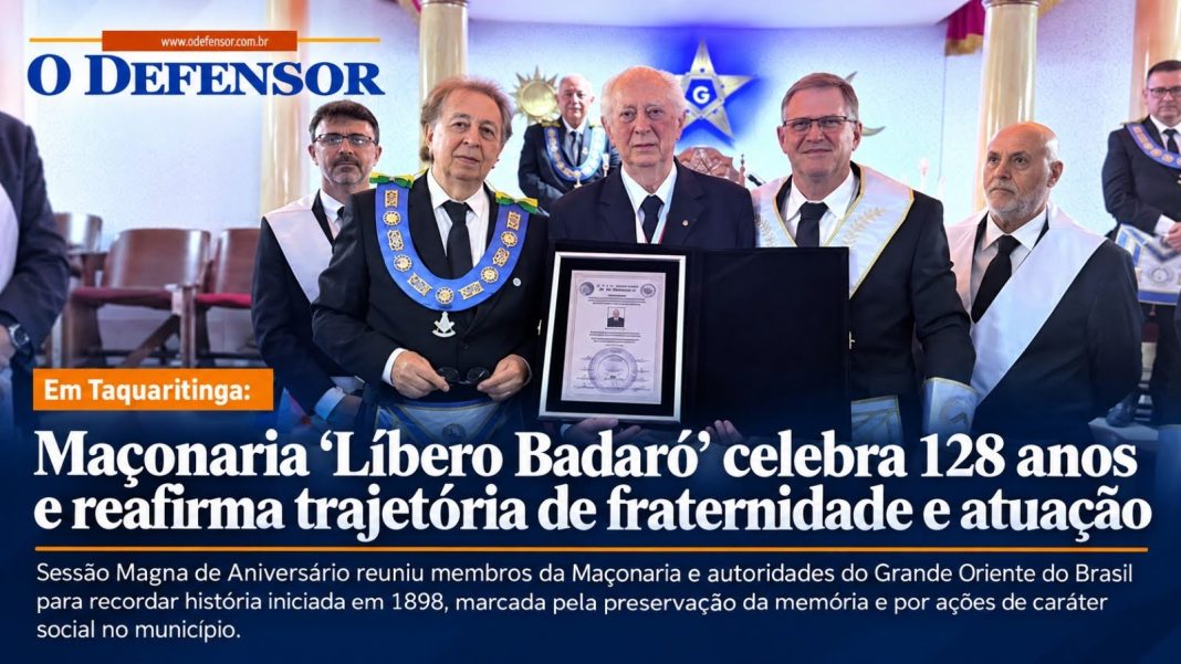 Em Taquaritinga: Maçonaria ‘Líbero Badaró’ celebra 128 anos e reafirma trajetória de fraternidade e atuação