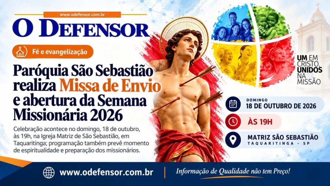 Fé e evangelização: Paróquia São Sebastião realiza Missa de Envio e abertura da Semana Missionária 2026