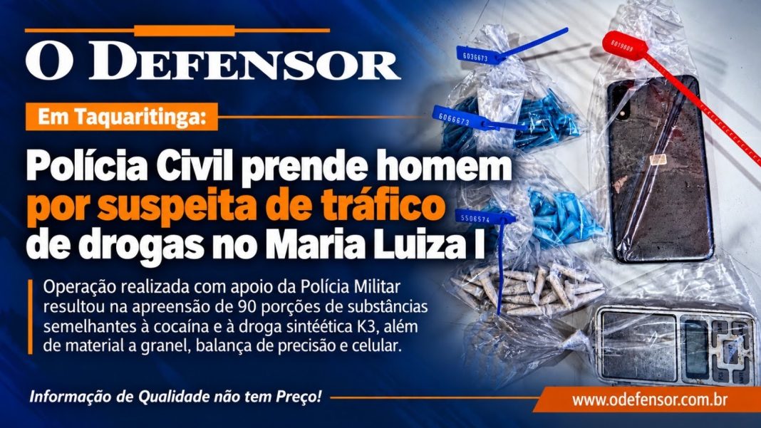 Em Taquaritinga: Polícia Civil prende homem por suspeita de tráfico de drogas no Maria Luiza I