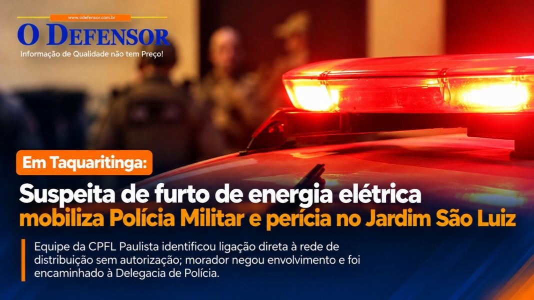 Em Taquaritinga: Suspeita de furto de energia elétrica mobiliza Polícia Militar e perícia no Jardim São Luiz