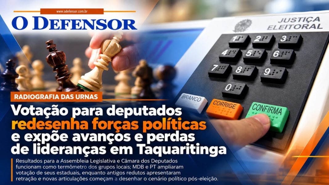 Radiografia das urnas: Votação para deputados redesenha forças políticas e expõe avanços e perdas de lideranças em Taquaritinga